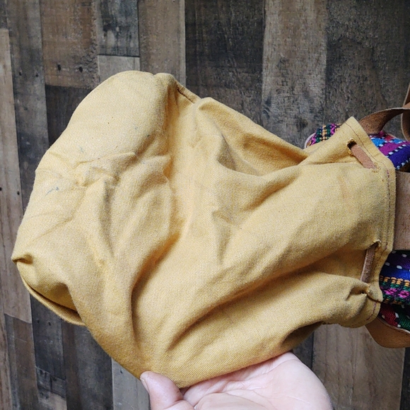 Vintage Boho Festival Gutalmalen Artisan Drawstring embroidered Crossbody Bag - Picture 5 of 13